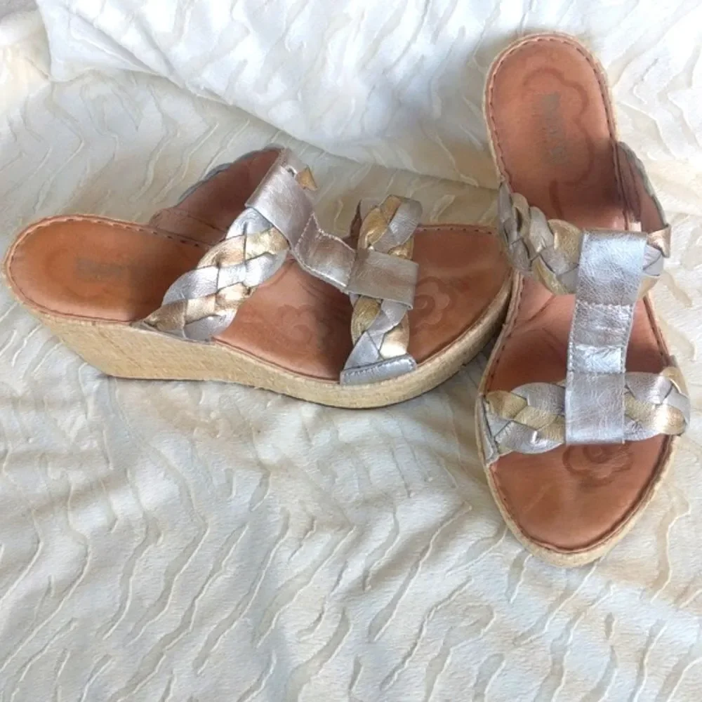 Born Barstow Platform- Metallic Wedge Sandal